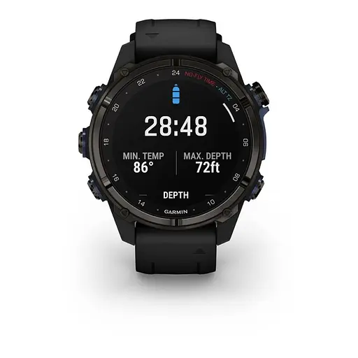 Спортивные часы Garmin Descent Mk3i – 43 mm Carbon Gray DLC Titanium w. Black Silicone Band (010-02753-10/11) - фото 8