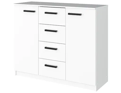 Комод в гостиную MebelStar 4+2 120x45x99 см Аляска белый (MBS-1039)