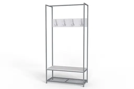 Вешалка напольная Ferrum-decor Трелис 13 180x90x38 серый ДСП Белый 16мм (FRD-104337) - фото 4