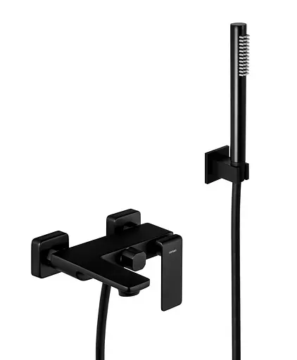 Змішувач для ванни Corsan Trino black mat з виливом CMZ056 Чорний матовий - фото 1