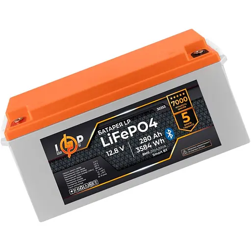 Акумулятор LogicPower LiFePO4 12.8V - 280 Ah BMS 200A/100А Smart BT (30353) [109367] - фото 3