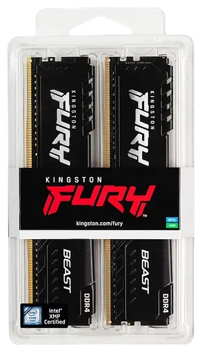 Оперативная память Kingston Fury 32GB (2x16GB) DDR4 3200MHz Beast Black (KF432C16BB1K2/32WP) - фото 3