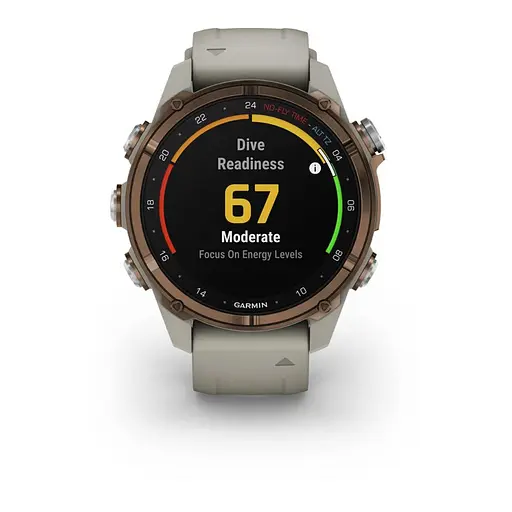 Спортивные часы Garmin Descen Mk3i – 43 mm Bronze PVD Titanium with French Gray Silicone Band (010-02753-13/14) - фото 7