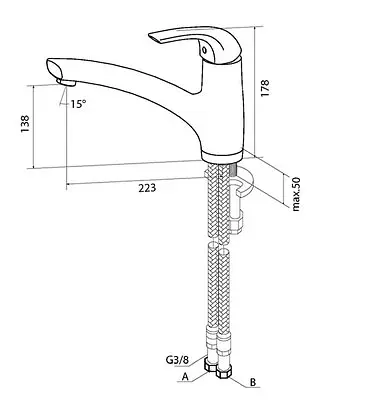Смеситель для кухни AM.PM Sense F7500000 Хром - фото 2