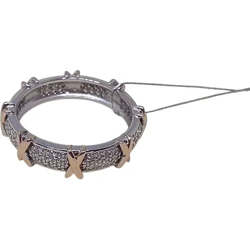 Золоте кільце Платон з фіанітами. 3К229/01Б 18