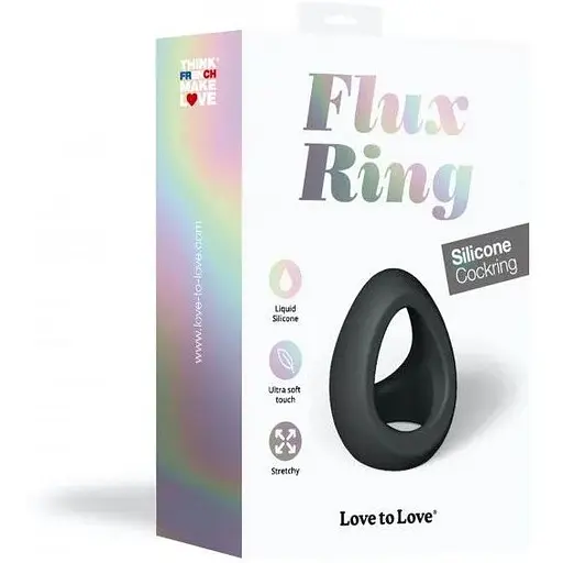 Эрекционное кольцо двойное Love To Love Flux Ring - Black Onyx - фото 7