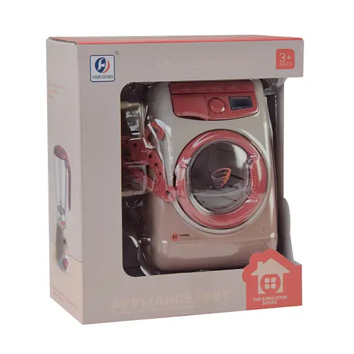 Стиральная машина YH129-3C/3S на батарейках, свет, звук, в коробке (6982005400297) Бежевый - фото 3