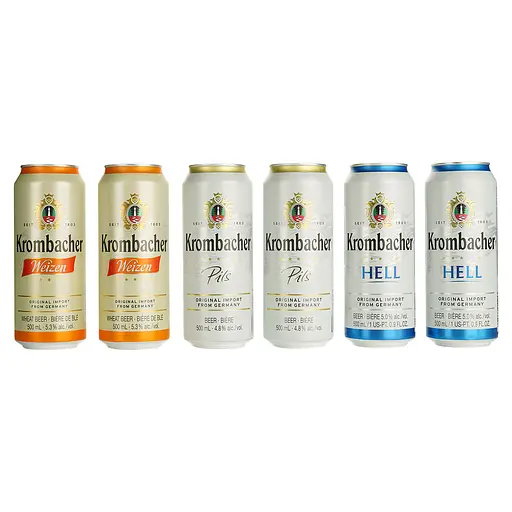 Набір пива Krombacher (Pils 2 шт. х 0.5 л, Hell 2 шт. х 0.5 л, Weizen 2 шт. х 0.5 л) + термосумка - фото 2