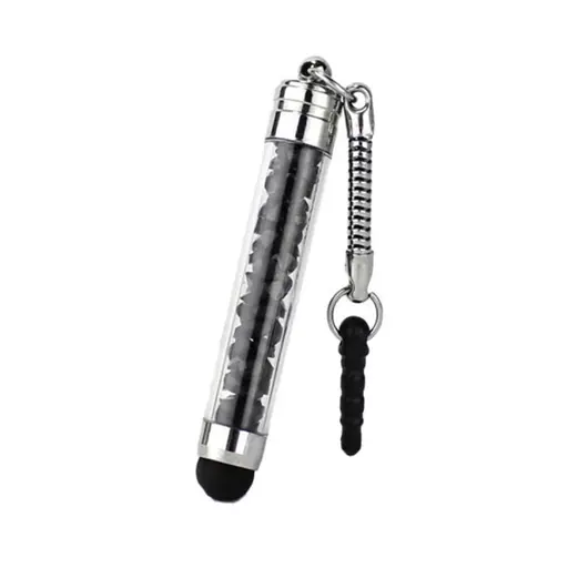 Стилус-брелок ємнісний, з чорними кристалами - фото 1