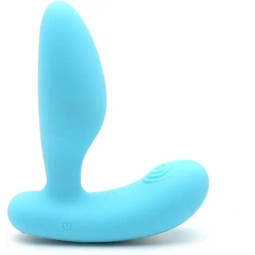 Вибропробка и массажер простаты 2в1 KisToy Gordon Blue - фото 11