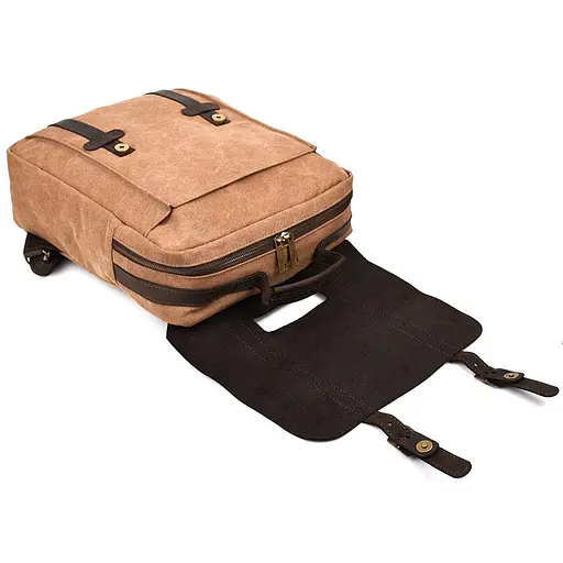 Кожаный женский рюкзак TARWA 32х40х11 см nsa0001410 - фото 7