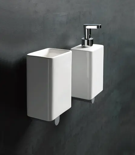 Склянка Stilhaus Living настінна LV1008 хром білий - фото 2