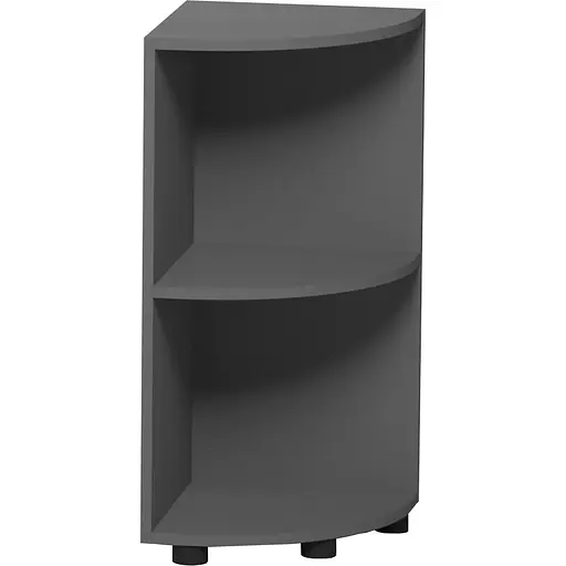 Стеллаж угловой Orange-Line ОП-731 низкий графит 347х347х750 мм