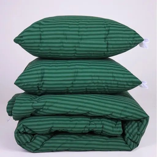 Набір MirSon №1024 Сolor Fun Line Stripe Emerald Бавовна 140 х 205 см смарагдовий (2200010872477) - фото 4
