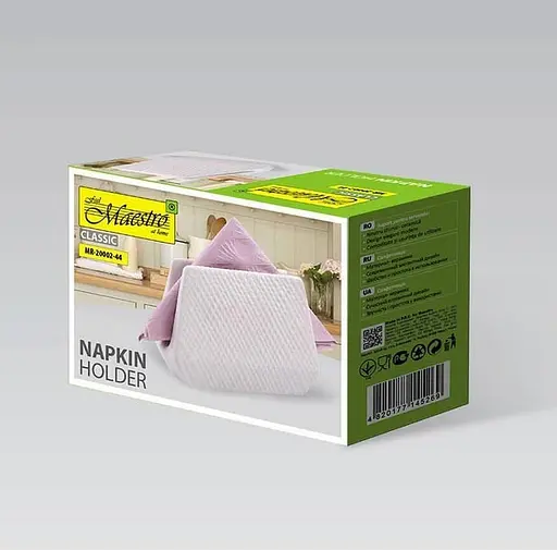 Салфетница керамическая Maestro MR-20002-44 для салфеток Белая - фото 3