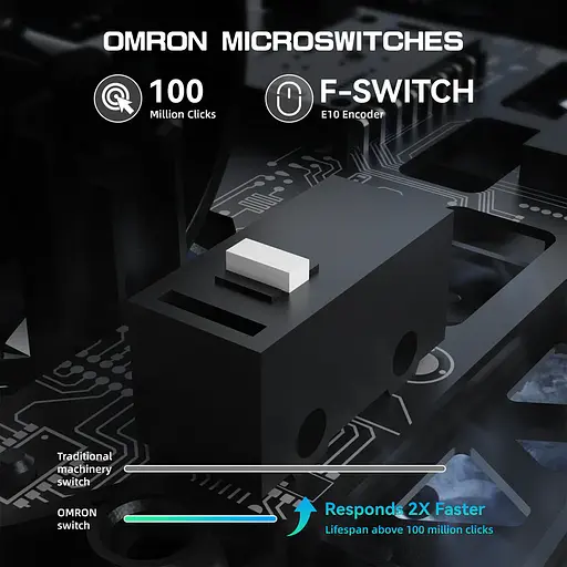 Ігрова мишка ATTACK SHARK R5 Ultra / Три режими підключення / PAW3950MAX / Carbon Fiber / 39 г / Black - фото 7