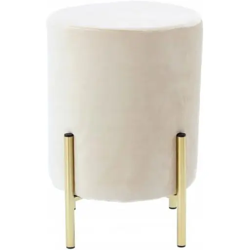 Пуф Chomik Tucci велюровый на ножках белый - фото 4