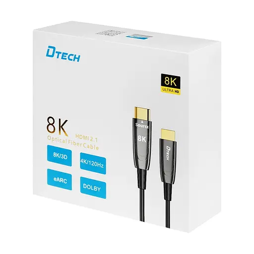 Кабель оптичний HDMI 2.1 10m Dtech DT-HOF8010 (74-00143) - фото 5