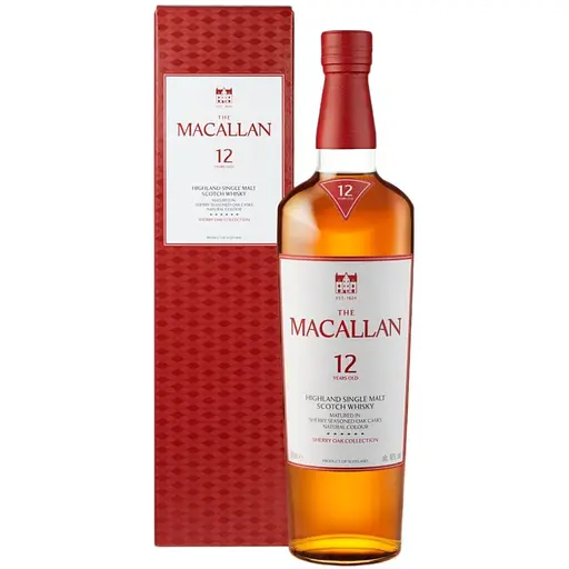 Виски The Macallan Sherry Oak Cask 12 yo Highland Single Malt Scotch Whisky 40% 0.7 л в коробке