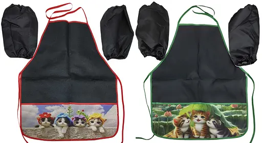 Набір фартух 50x45 см + нарукавники 26 см Коти, 127-8 (В асортименті) - фото 2