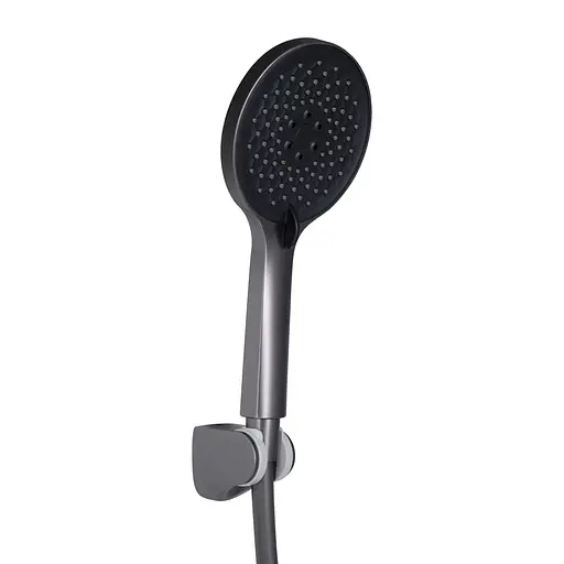 Змішувач для ванни Qtap Vlasta New (з душовим гарнітуром) QTVLA259GMB45643 Gunmetal Black PVD Шліфований чорний хром - фото 4