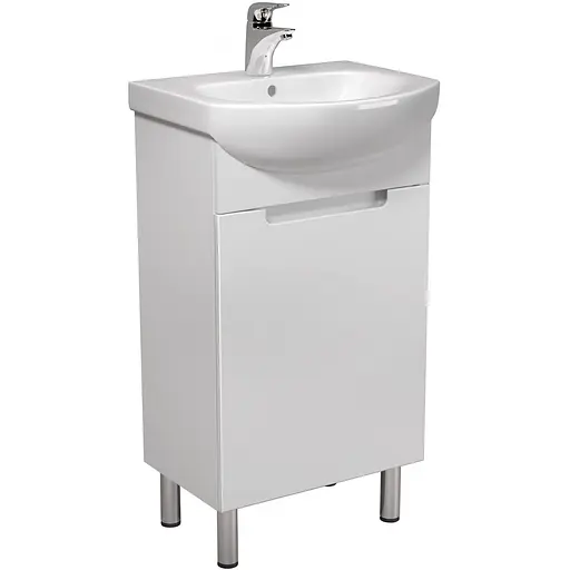 Тумба Мойдодир Tetris White 50 з умивальником Runa 50 Білий - фото 1