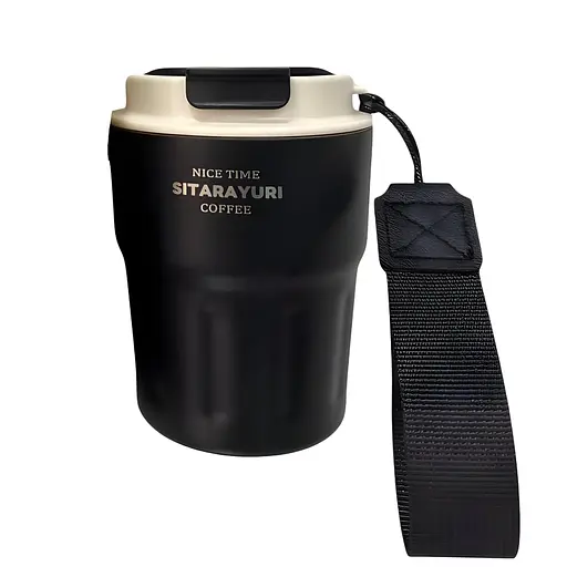 Термочашка Sitarayuri для кофе и чая 290 мл черная (ZF-023-HEI) - фото 2