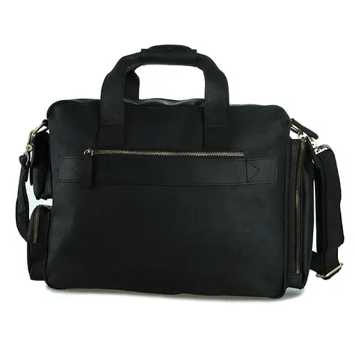 Вместительная кожаная сумка 2 в 1 John McDee для мужчин 38х10х30.5 см sum0028414 - фото 6