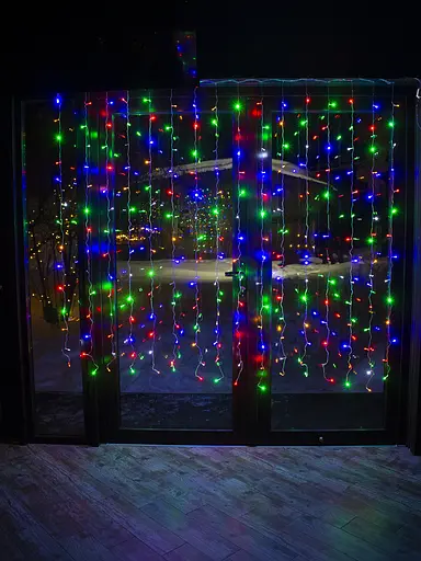 Гірлянда Штора 2х2 м на вікно Різнокольорова світлодіодна 240 LED інтер’єрна Laplandia від мережі (m.03.5Т.240+) - фото 4