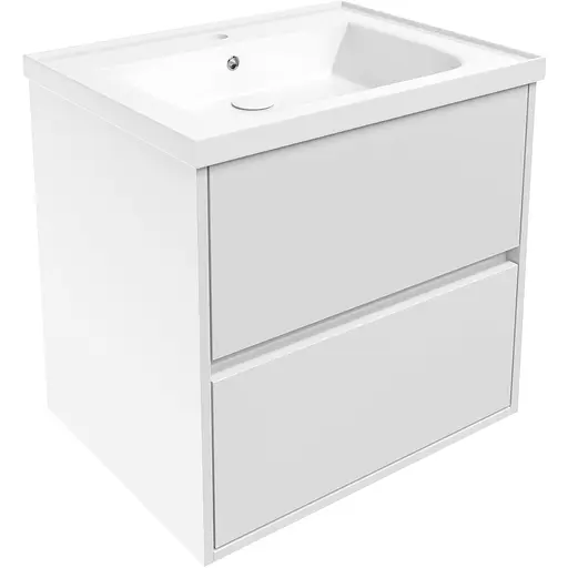 Тумба підвісна Imprese Laska з умивальником 65 см Білий f3207W Білий - фото 1