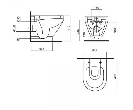 Унитаз подвесной AM.PM Flash Clean C701739SC с сидением Soft Close, Белый - фото 2