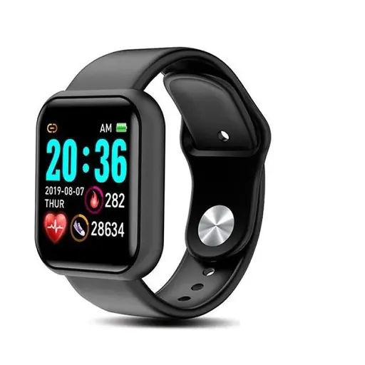 Фитнес-браслет D20 пульсометр, тонометр, шагомер Black (16097) - фото 2