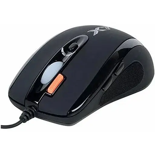 Миша A4Tech XL-750BK-B Full speed Laser Game Oscar mouse Black, Laser, USB, 3600 dpi, Gaming X7, кнопка потрійного вистрілу, світлова індикація обраної швидкості