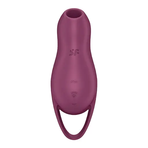 Вакуумний стимулятор клітора з вібрацією Satisfyer Pocket Pro 1 бордовий - фото 6