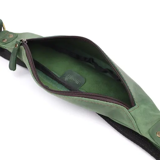 Містка бананка для чоловіків з натуральної вінтажної шкіри SHVIGEL 29х11х4,5 см sum0027467 - фото 17