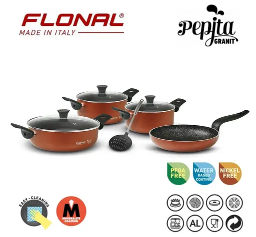 Набор посуды Flonal Pepita Granit 8 предметов (PGFSET08PZ) - фото 2