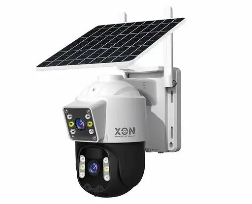 IP-камера уличная с аккумулятором и двойным объективом XON SmartCam 4G 8000mAh Solar 1080P (KCBSM22VW 7478) Белая - фото 1