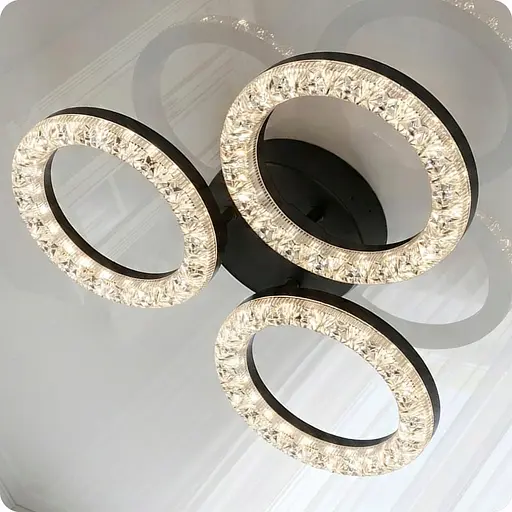 Люстра світлодіодна 517 Dlight 45Вт Чорний (02121) - фото 2