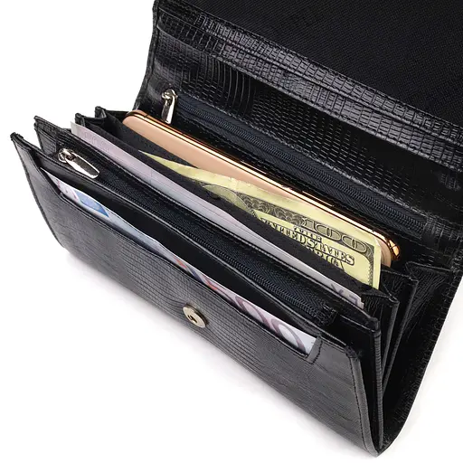 Женский кожаный кошелек Canpellini 19.2х10.2х2.5 см acs0025079 - фото 4