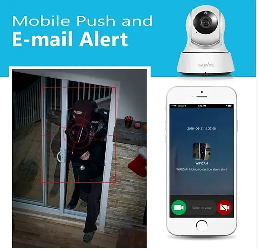 Поворотная Ip камера Sannce 720 Wi-Fi внутренняя Оригинал - фото 7