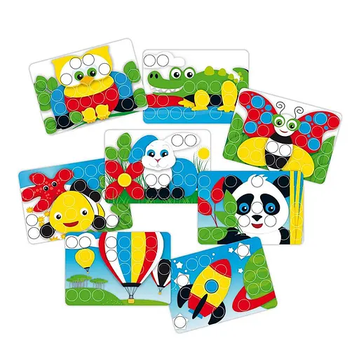 Набор для творчества Quercetti Мозаика 48 больших фишек + доска-кейс (4210-Q) - фото 3