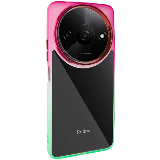 Чохол Epik TPU+PC Fresh sip series для Xiaomi Redmi A3 Салатовий/Рожевий