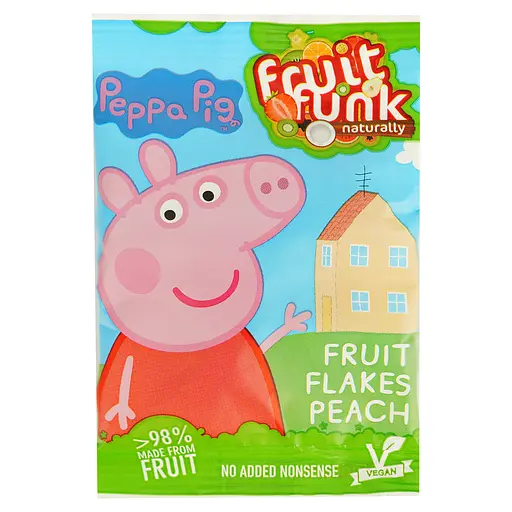 Жувальні цукерки Fruit Funk Peppa Pig Fruit Flakes Peach 16 г