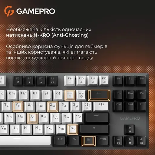 Клавіатура GamePro Genesis Joker Pro (MK124G) 87% Red switches (MK124G Pro) - фото 7