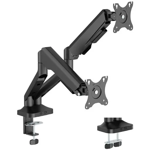 Кронштейн настільний для 2 моніторів 17-35 дюймів Officepro MA-442-B Black - фото 3