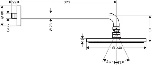 Верхній душ Hansgrohe Raindance S PowderRain 27607000, Хром - фото 5