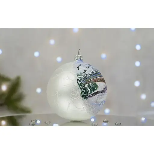 Ялинкова прикраса Санта Шоп Різдвяна подорож скло (4820001179842) - фото 3