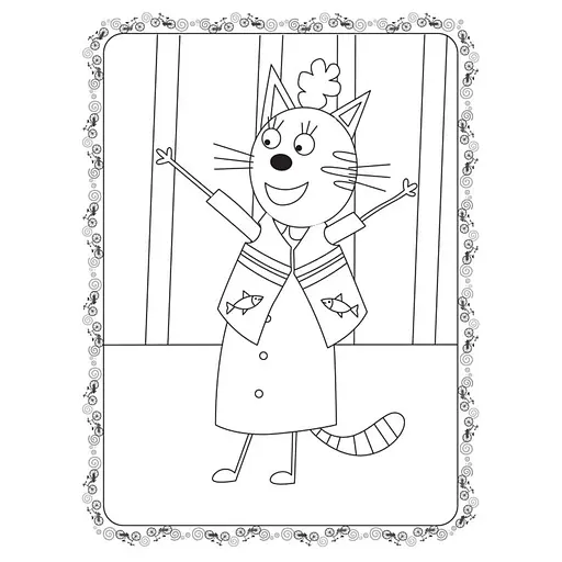 Раскраска для детей Три кота "Велосипед" 1163009 цветной штрих - фото 3