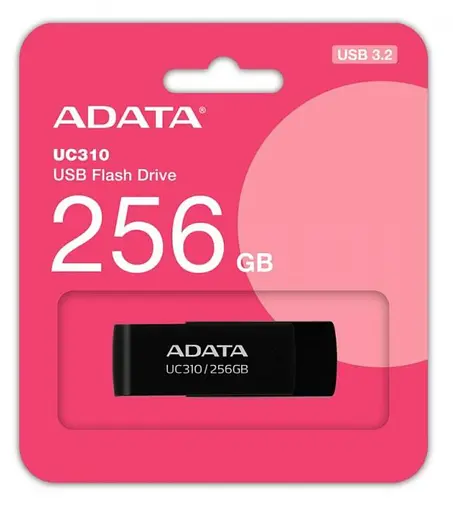 Флешка A-DATA USB 3.2 UC310 256Gb черная - фото 5