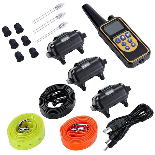 Електронашийник для собак дрессирувальний Pet DTC-800 з 3-ма нашийниками для 3-х собак (100363) - фото 7